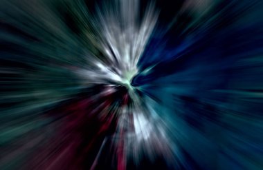 Hızlanma hareketi, ışık ve çizgiler koyu arkaplan üzerinde hızla hareket ediyor