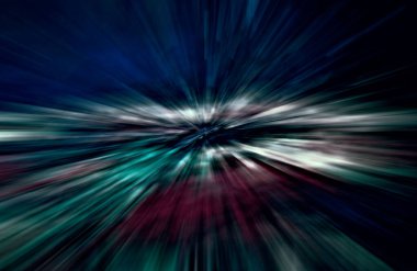 Hızlanma hareketi, ışık ve çizgiler koyu arkaplan üzerinde hızla hareket ediyor