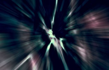 Hızlanma hareketi var. Işık ve çizgiler koyu arkaplanda hızla hareket ediyor