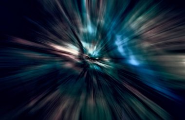 Hızlanma hareketi var. Işık ve çizgiler koyu arkaplanda hızla hareket ediyor