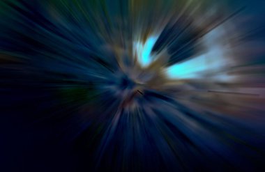 Hızlanma hareketi, ışık ve çizgiler koyu arkaplan üzerinde hızla hareket ediyor