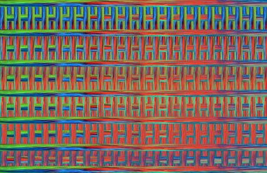 Geometrik fayanslı rengarenk deseni ve güzel renkleri olan soyut tasarım. 