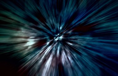 Hızlanma hareketi var. Işık ve çizgiler koyu arkaplanda hızla hareket ediyor