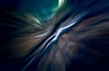 Hızlanma hareketi, ışık ve çizgiler koyu arkaplan üzerinde hızla hareket ediyor