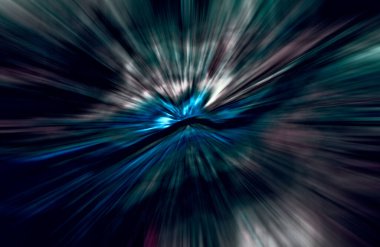 Hızlanma hareketi var. Işık ve çizgiler koyu arkaplanda hızla hareket ediyor