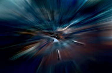 Hızlanma hareketi, ışık ve çizgiler koyu arkaplan üzerinde hızla hareket ediyor