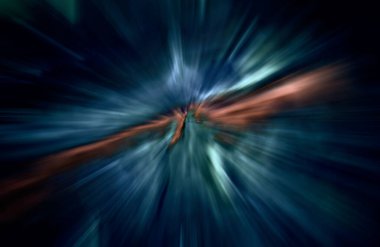 Hızlanma hareketi var. Işık ve çizgiler koyu arkaplanda hızla hareket ediyor