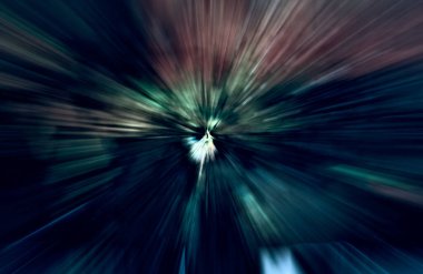 Hızlanma hareketi, ışık ve çizgiler koyu arkaplan üzerinde hızla hareket ediyor