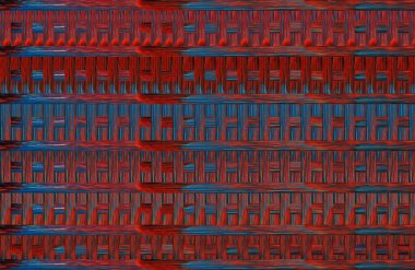 Geometrik fayanslı rengarenk deseni ve güzel renkleri olan soyut tasarım. 