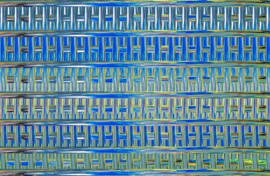 Geometrik fayanslı rengarenk deseni ve güzel renkleri olan soyut tasarım. 