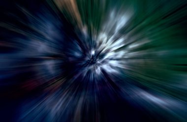 Hızlanma hareketi var. Işık ve çizgiler koyu arkaplanda hızla hareket ediyor