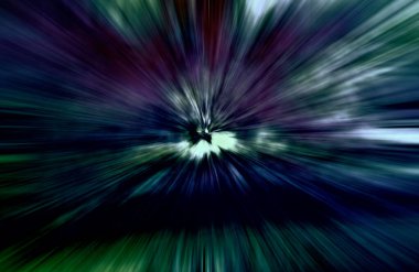 Hızlanma hareketi var. Işık ve çizgiler koyu arkaplanda hızla hareket ediyor