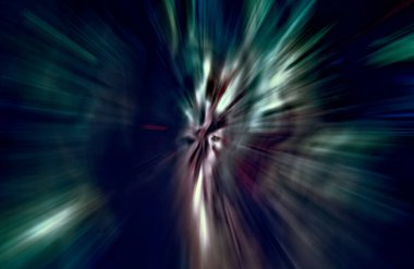 Hızlanma hareketi var. Işık ve çizgiler koyu arkaplanda hızla hareket ediyor