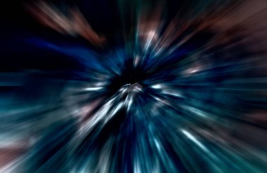 Hızlanma hareketi, ışık ve çizgiler koyu arkaplan üzerinde hızla hareket ediyor