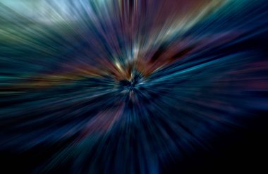 Hızlanma hareketi, ışık ve çizgiler koyu arkaplan üzerinde hızla hareket ediyor