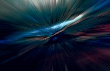 Hızlanma hareketi, ışık ve çizgiler koyu arkaplan üzerinde hızla hareket ediyor