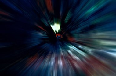 Hızlanma hareketi, ışık ve çizgiler koyu arkaplan üzerinde hızla hareket ediyor