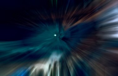 Hızlanma hareketi, ışık ve çizgiler koyu arkaplan üzerinde hızla hareket ediyor