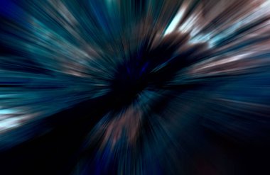 Hızlanma hareketi var. Işık ve çizgiler koyu arkaplanda hızla hareket ediyor