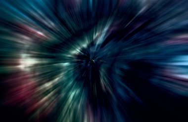 Hızlanma hareketi, ışık ve çizgiler koyu arkaplan üzerinde hızla hareket ediyor