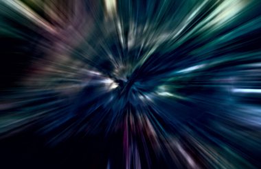 Hızlanma hareketi var. Işık ve çizgiler koyu arkaplanda hızla hareket ediyor