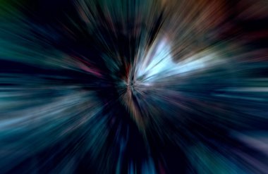 Hızlanma hareketi, ışık ve çizgiler koyu arkaplan üzerinde hızla hareket ediyor