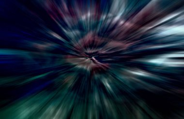 Hızlanma hareketi, ışık ve çizgiler koyu arkaplan üzerinde hızla hareket ediyor