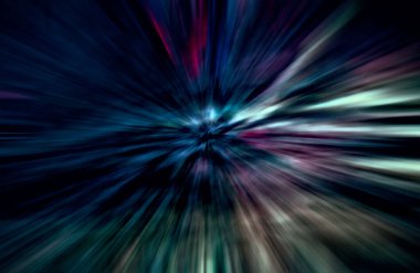 Hızlanma hareketi, ışık ve çizgiler koyu arkaplan üzerinde hızla hareket ediyor