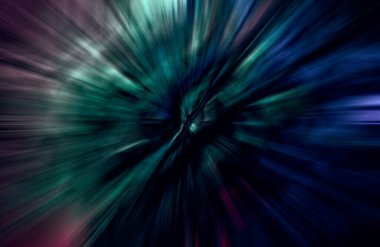 Hızlanma hareketi, ışık ve çizgiler koyu arkaplan üzerinde hızla hareket ediyor