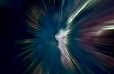 Hızlanma hareketi var. Işık ve çizgiler koyu arkaplanda hızla hareket ediyor