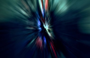 Hızlanma hareketi, ışık ve çizgiler koyu arkaplan üzerinde hızla hareket ediyor