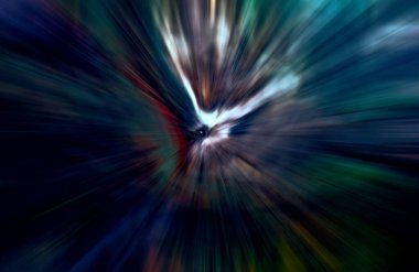 Hızlanma hareketi, ışık ve çizgiler koyu arkaplan üzerinde hızla hareket ediyor