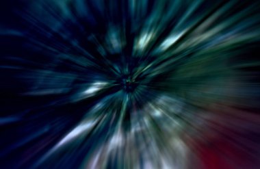 Hızlanma hareketi, ışık ve çizgiler koyu arkaplan üzerinde hızla hareket ediyor