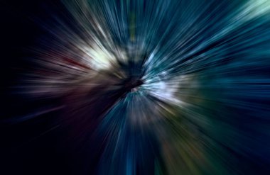 Hızlanma hareketi var. Işık ve çizgiler koyu arkaplanda hızla hareket ediyor