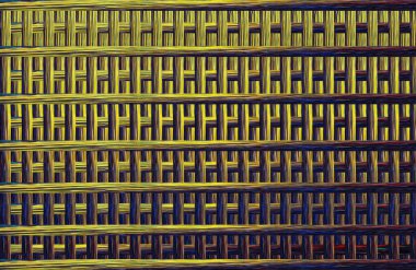 Geometrik fayanslı rengarenk deseni ve güzel renkleri olan soyut tasarım. 