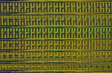 Geometrik fayanslı rengarenk deseni ve güzel renkleri olan soyut tasarım. 