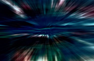 Hızlanma hareketi var. Işık ve çizgiler koyu arkaplanda hızla hareket ediyor