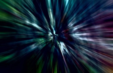 Hızlanma hareketi, ışık ve çizgiler koyu arkaplan üzerinde hızla hareket ediyor