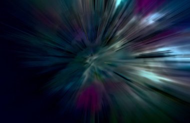 Hızlanma hareketi var. Işık ve çizgiler koyu arkaplanda hızla hareket ediyor