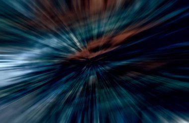 Hızlanma hareketi var. Işık ve çizgiler koyu arkaplanda hızla hareket ediyor