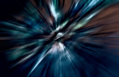 Hızlanma hareketi, ışık ve çizgiler koyu arkaplan üzerinde hızla hareket ediyor