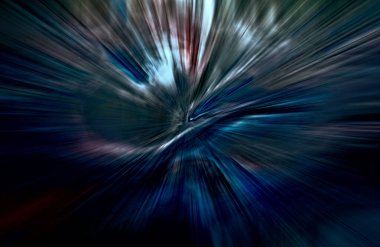 Hızlanma hareketi, ışık ve çizgiler koyu arkaplan üzerinde hızla hareket ediyor