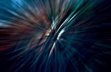 Hızlanma hareketi var. Işık ve çizgiler koyu arkaplanda hızla hareket ediyor