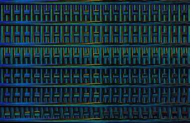 Geometrik fayanslı rengarenk deseni ve güzel renkleri olan soyut tasarım. 