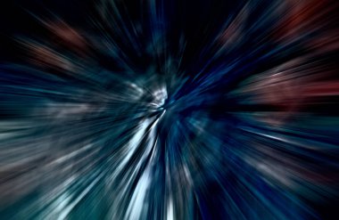 Hızlanma hareketi, ışık ve çizgiler koyu arkaplan üzerinde hızla hareket ediyor