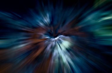 Hızlanma hareketi var. Işık ve çizgiler koyu arkaplanda hızla hareket ediyor