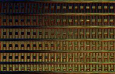 Geometrik fayanslı rengarenk deseni ve güzel renkleri olan soyut tasarım. 