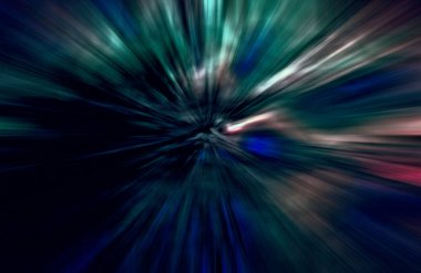 Hızlanma hareketi, ışık ve çizgiler koyu arkaplan üzerinde hızla hareket ediyor