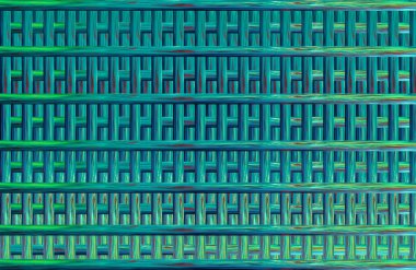 Geometrik fayanslı rengarenk deseni ve güzel renkleri olan soyut tasarım. 