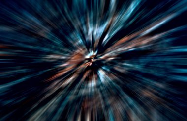 Hızlanma hareketi, ışık ve çizgiler koyu arkaplan üzerinde hızla hareket ediyor